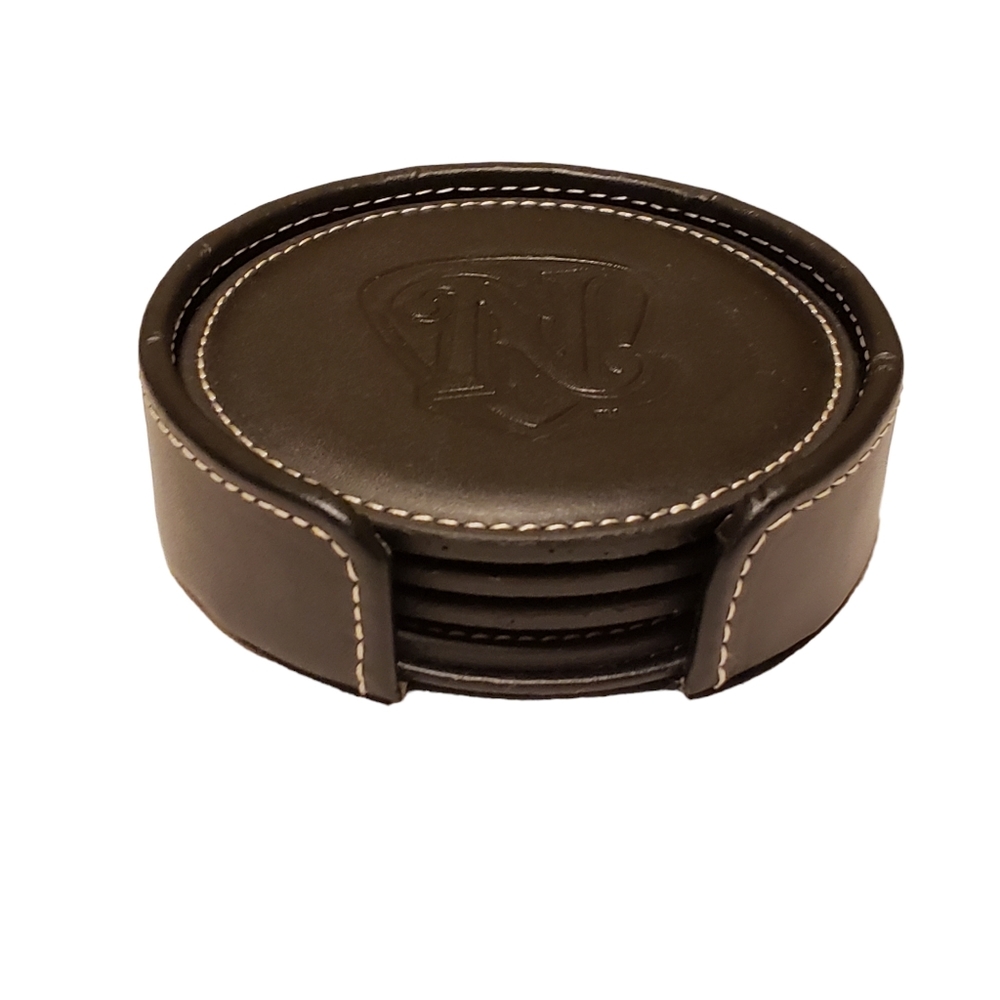 Nashville leather-like coaster set